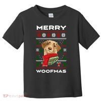 Merry Woofmas Cute Dog Ugly Christmas Toddler T-Shirt thumb 0