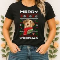 Merry Woofmas Cute Dog Ugly Christmas Women's T-Shirt thumb 2
