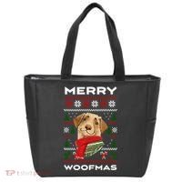 Merry Woofmas Cute Dog Ugly Christmas Tote Bag thumb 0
