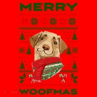 Merry Woofmas Cute Dog Ugly Christmas Santa Hat thumb 1