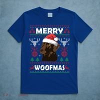 Merry Woofmas Chocolate Lab Santa Claus Dog Christmas Gift T-Shirt thumb 5