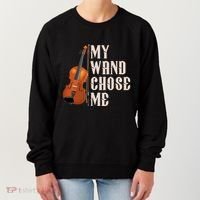 My Wand Chose Me Violin Musician Humor Women's Sweatshirt thumb 0