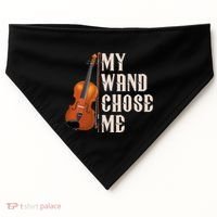 My Wand Chose Me Violin Musician Humor USA-Made Doggie Bandana thumb 0