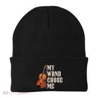 My Wand Chose Me Violin Musician Humor Beanie thumb 0