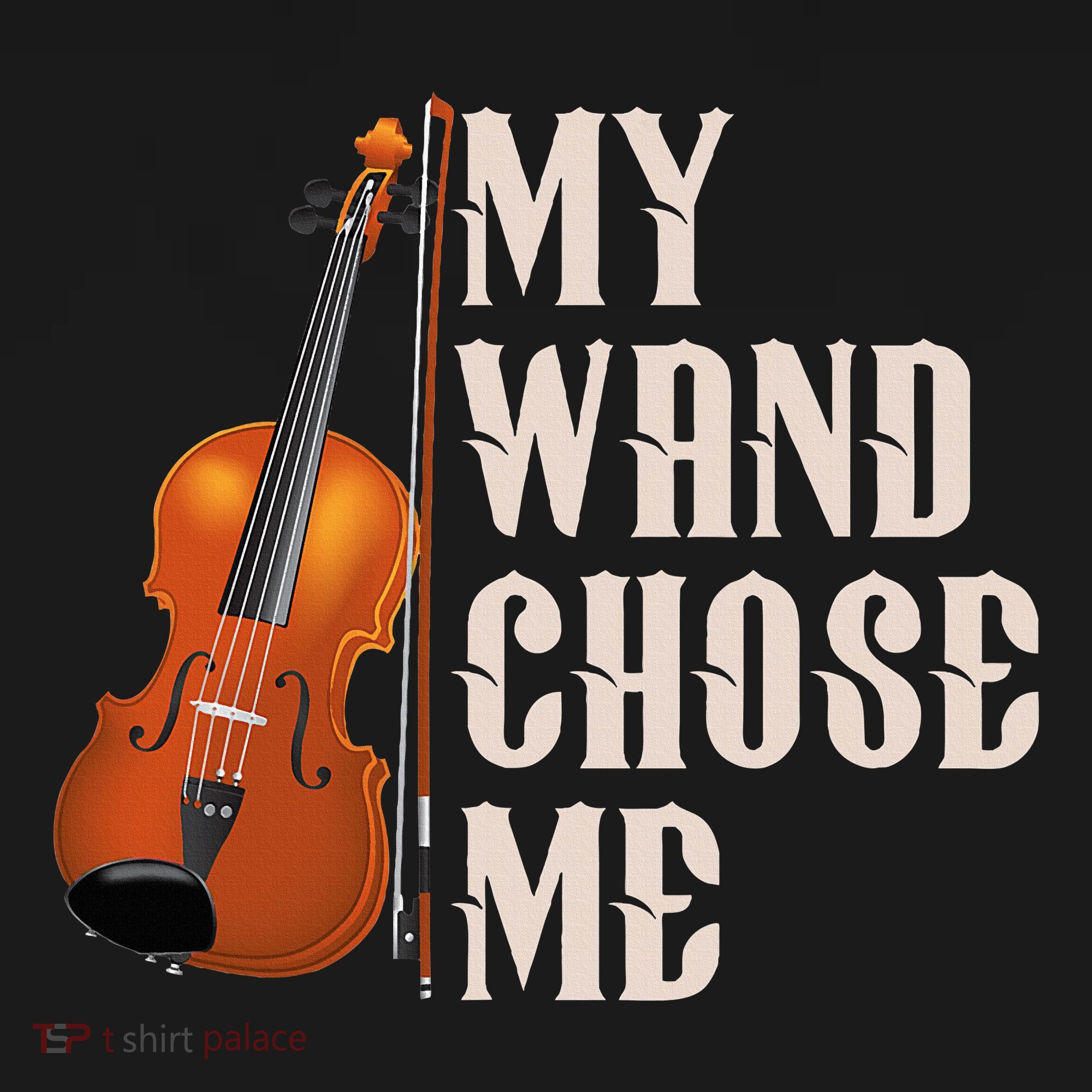 My Wand Chose Me Violin Musician Humor Women's Hoodie
