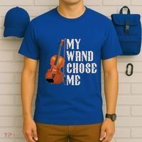 My Wand Chose Me Violin Musician Humor T-Shirt thumb 6
