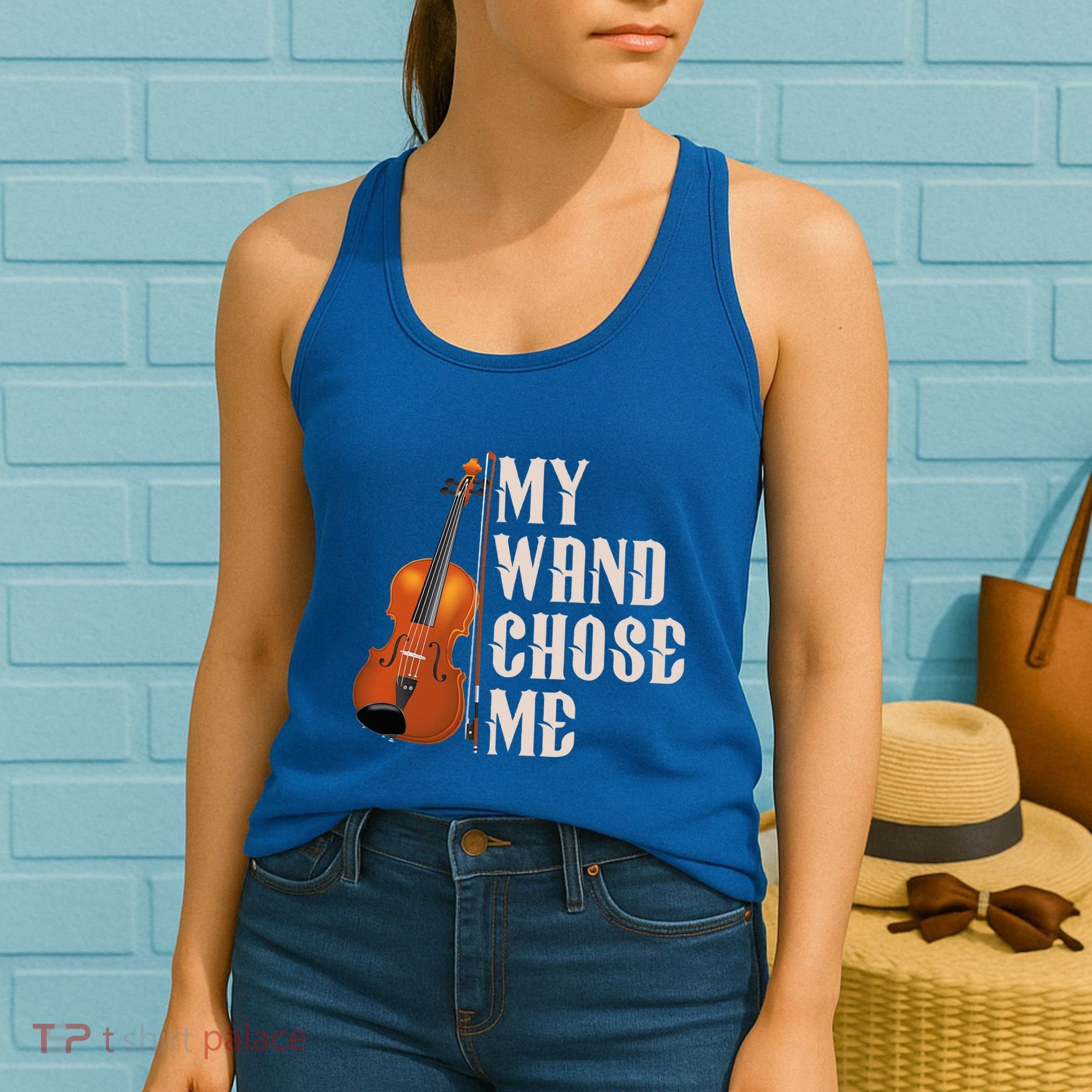 My Wand Chose Me Violin Musician Humor Women's Tank Top