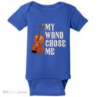My Wand Chose Me Violin Musician Humor Baby Bodysuit thumb 0