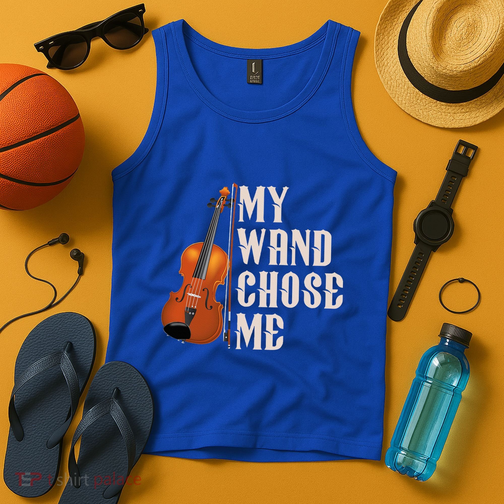 My Wand Chose Me Violin Musician Humor Tank Top