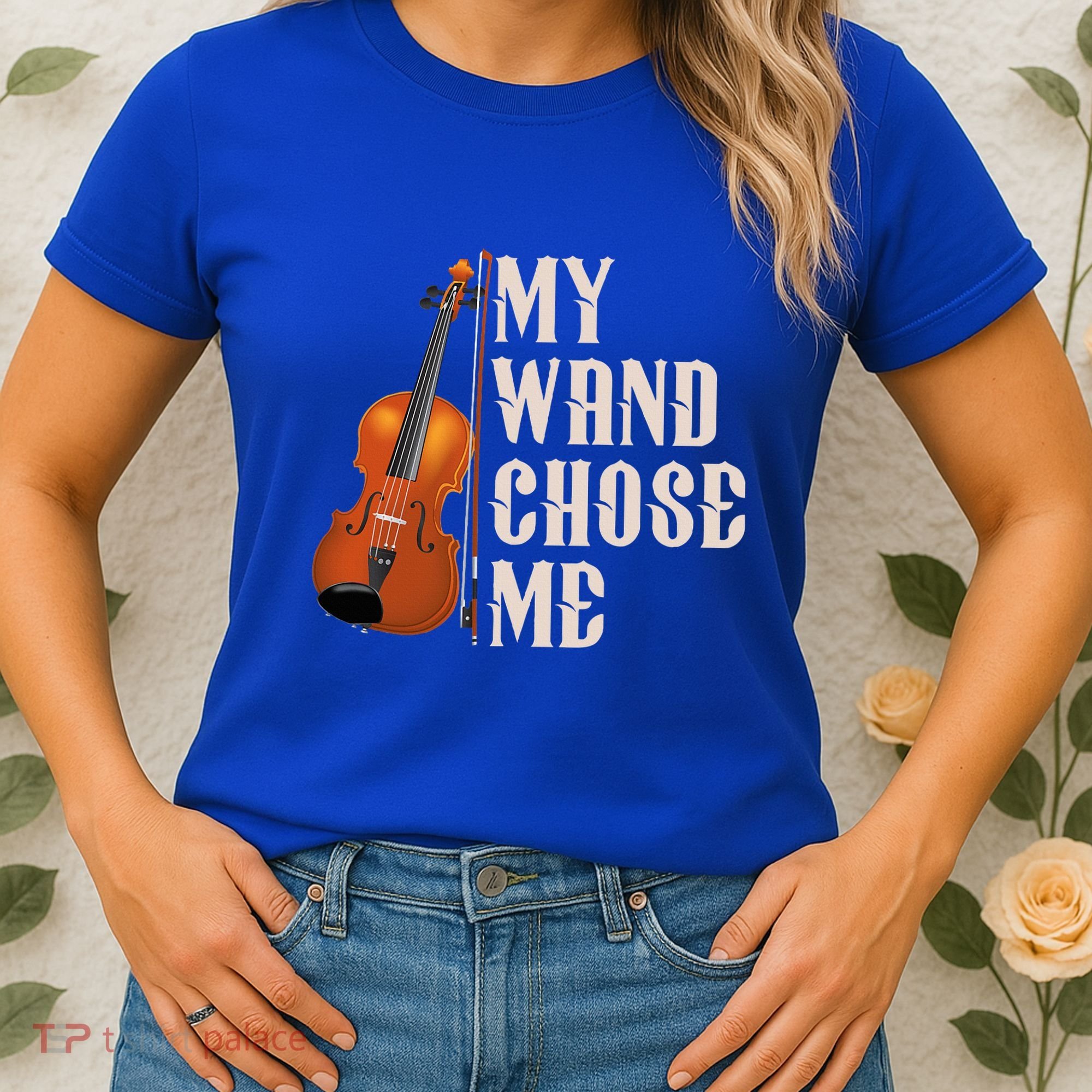 My Wand Chose Me Violin Musician Humor Women's T-Shirt