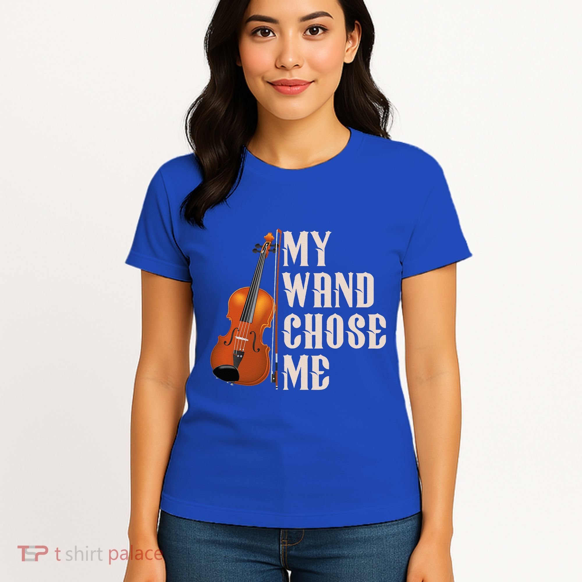 My Wand Chose Me Violin Musician Humor Women's T-Shirt