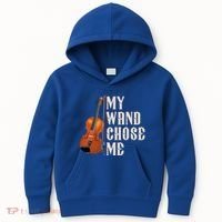 My Wand Chose Me Violin Musician Humor Kids Hoodie thumb 0