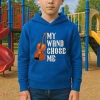 My Wand Chose Me Violin Musician Humor Kids Hoodie thumb 2