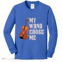 My Wand Chose Me Violin Musician Humor Kids Long Sleeve Shirt thumb 0