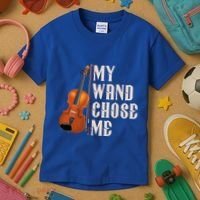 My Wand Chose Me Violin Musician Humor Kids T-Shirt thumb 3