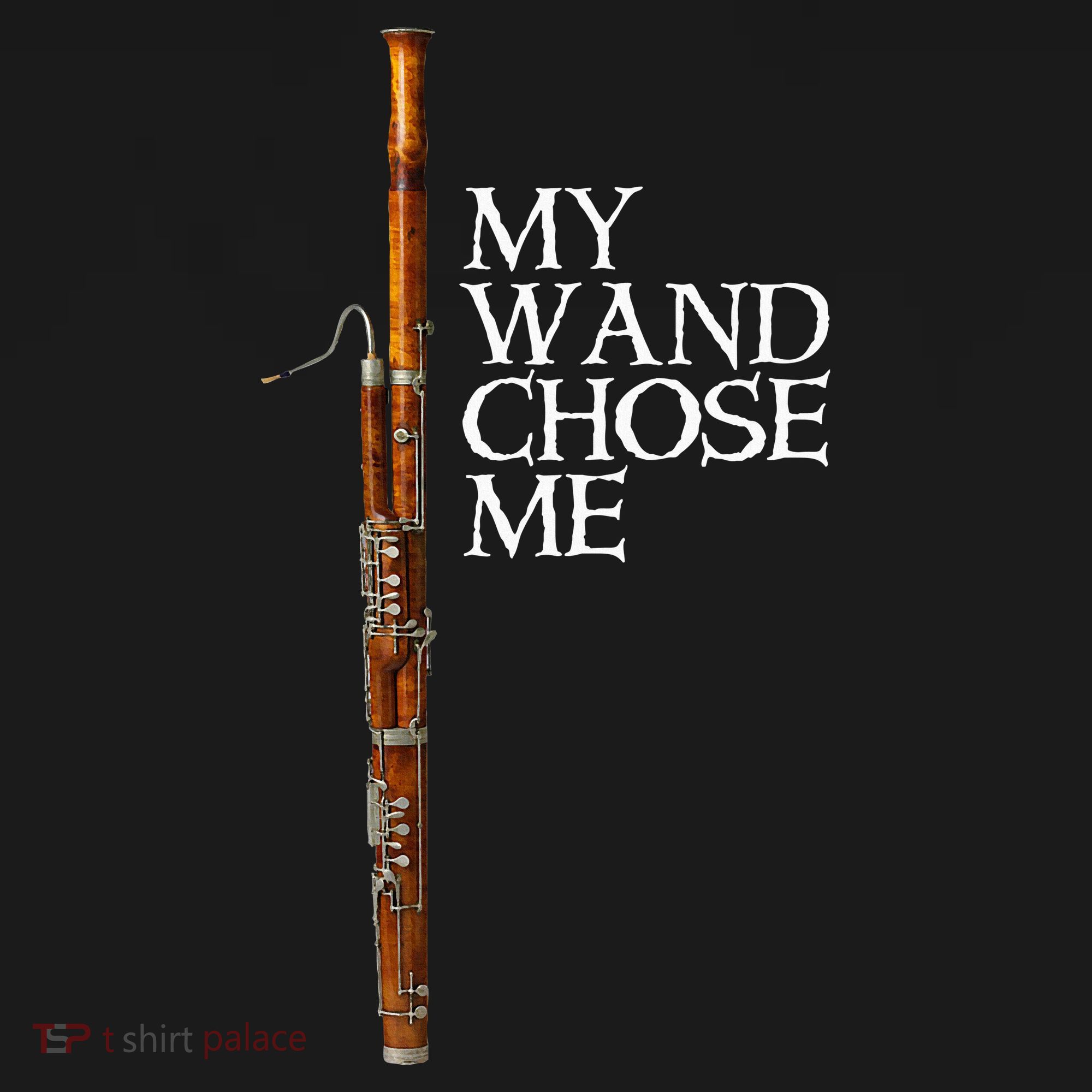 My Wand Chose Me Bassoon Player Funny Bassoon Humor Women's Tank Top