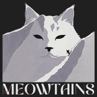 Meowtains Winter Cat Art Snow Skiing On Cat Mountain Hat thumb 2
