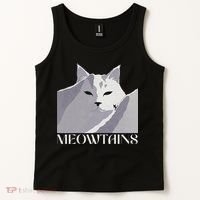 Meowtains Winter Cat Art Snow Skiing On Cat Mountain Tank Top thumb 2
