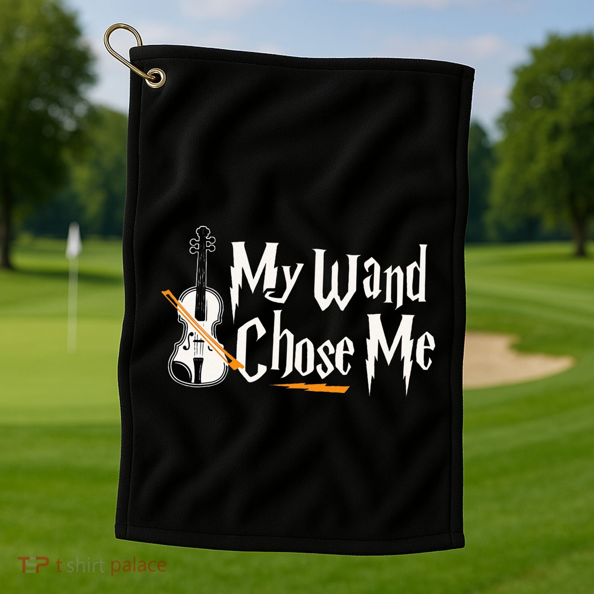 My Wand Chose Me Violin Player Violinist Music Golf Towel