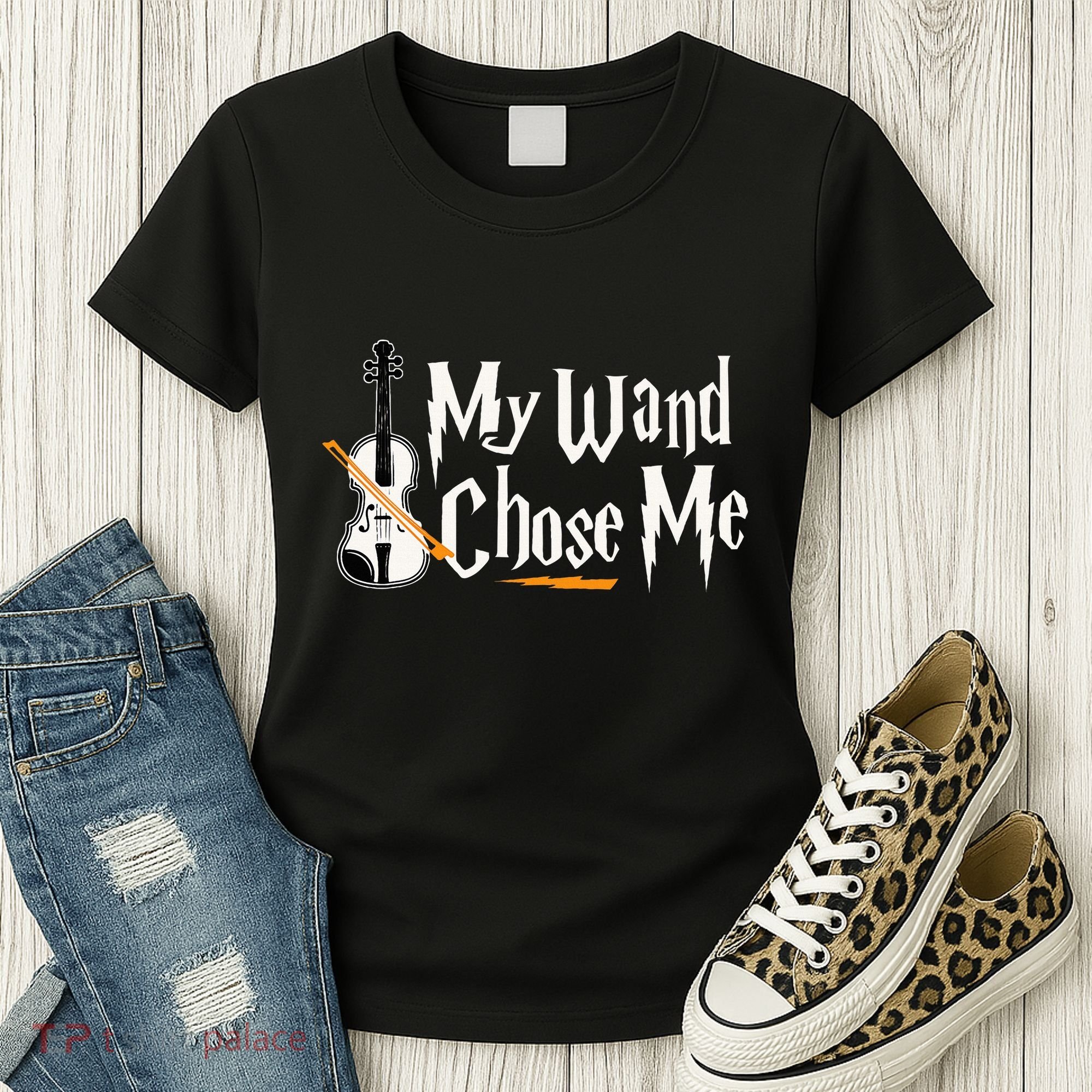 My Wand Chose Me Violin Player Violinist Music Women's T-Shirt