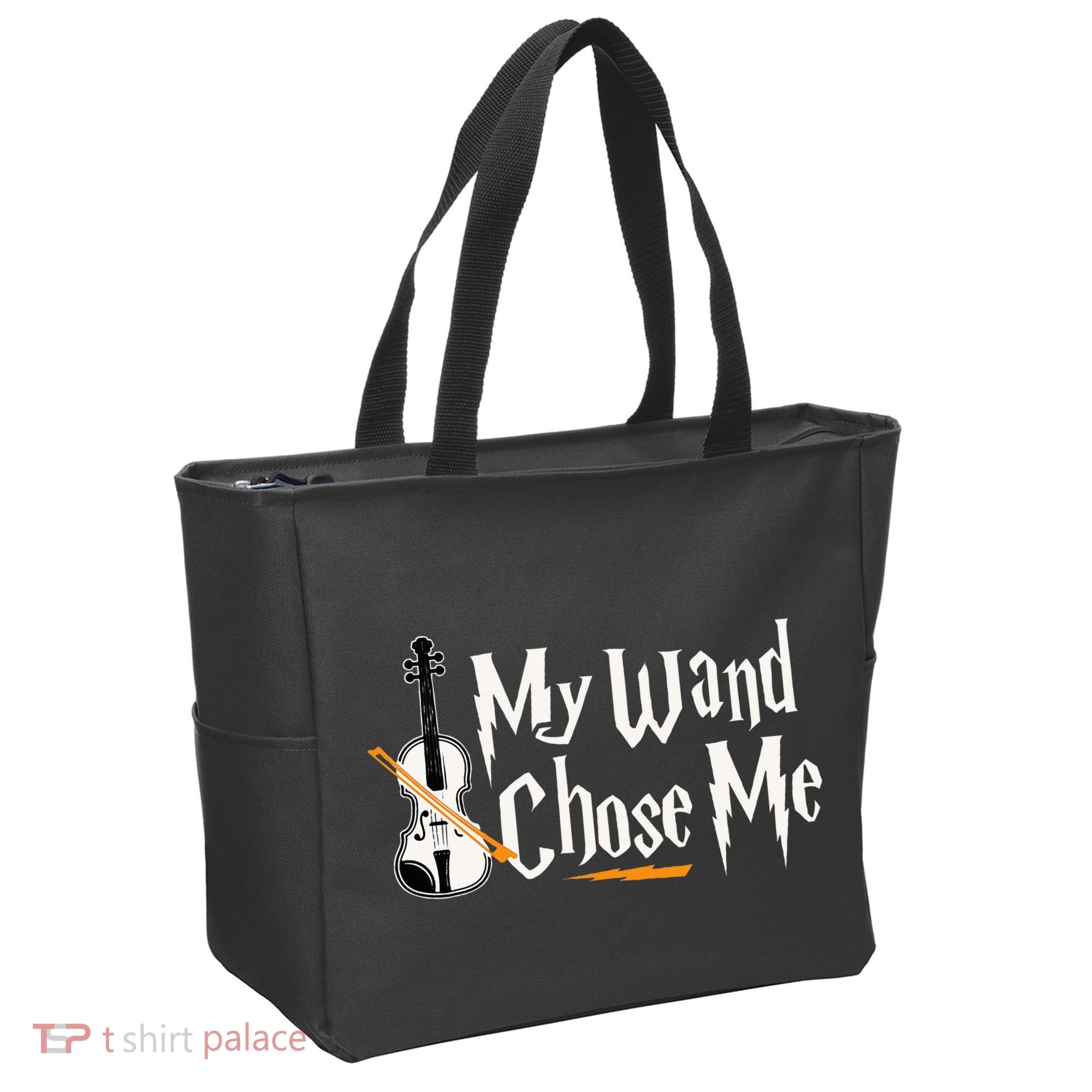 My Wand Chose Me Violin Player Violinist Music Tote Bag