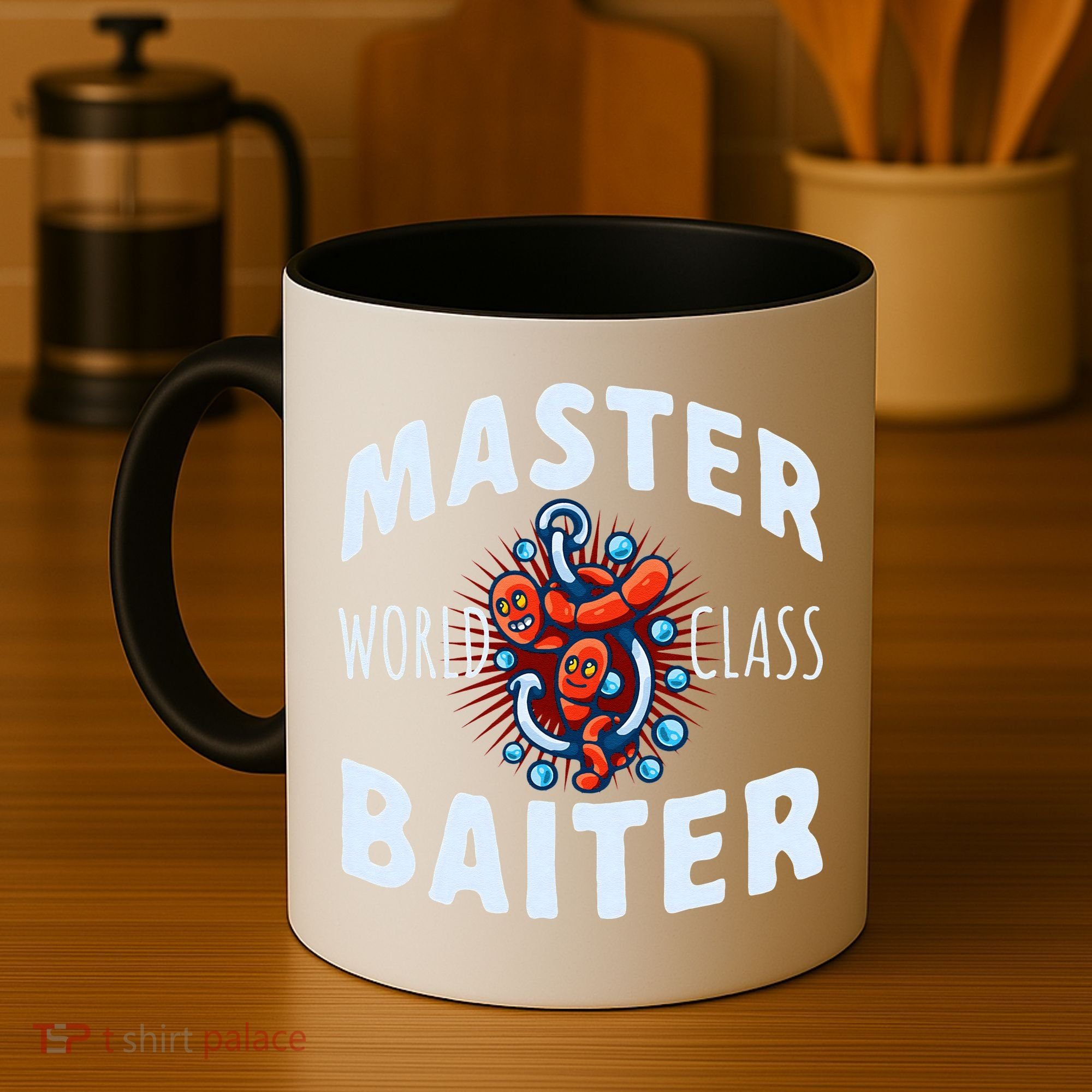 Master World Class Baiter Fishing Reel Fish Coffee Mug