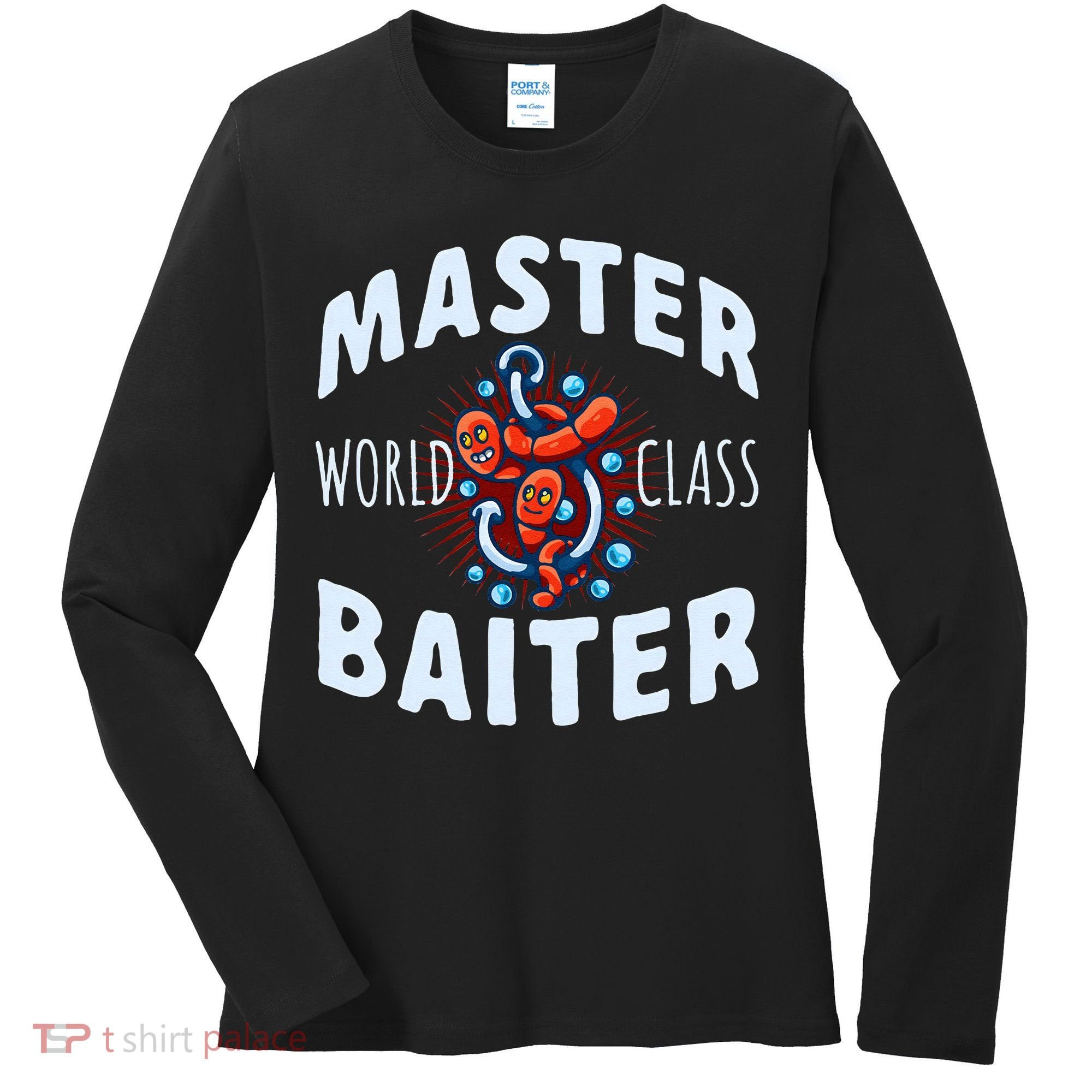 Master World Class Baiter Fishing Reel Fish Women's Long Sleeve Shirt