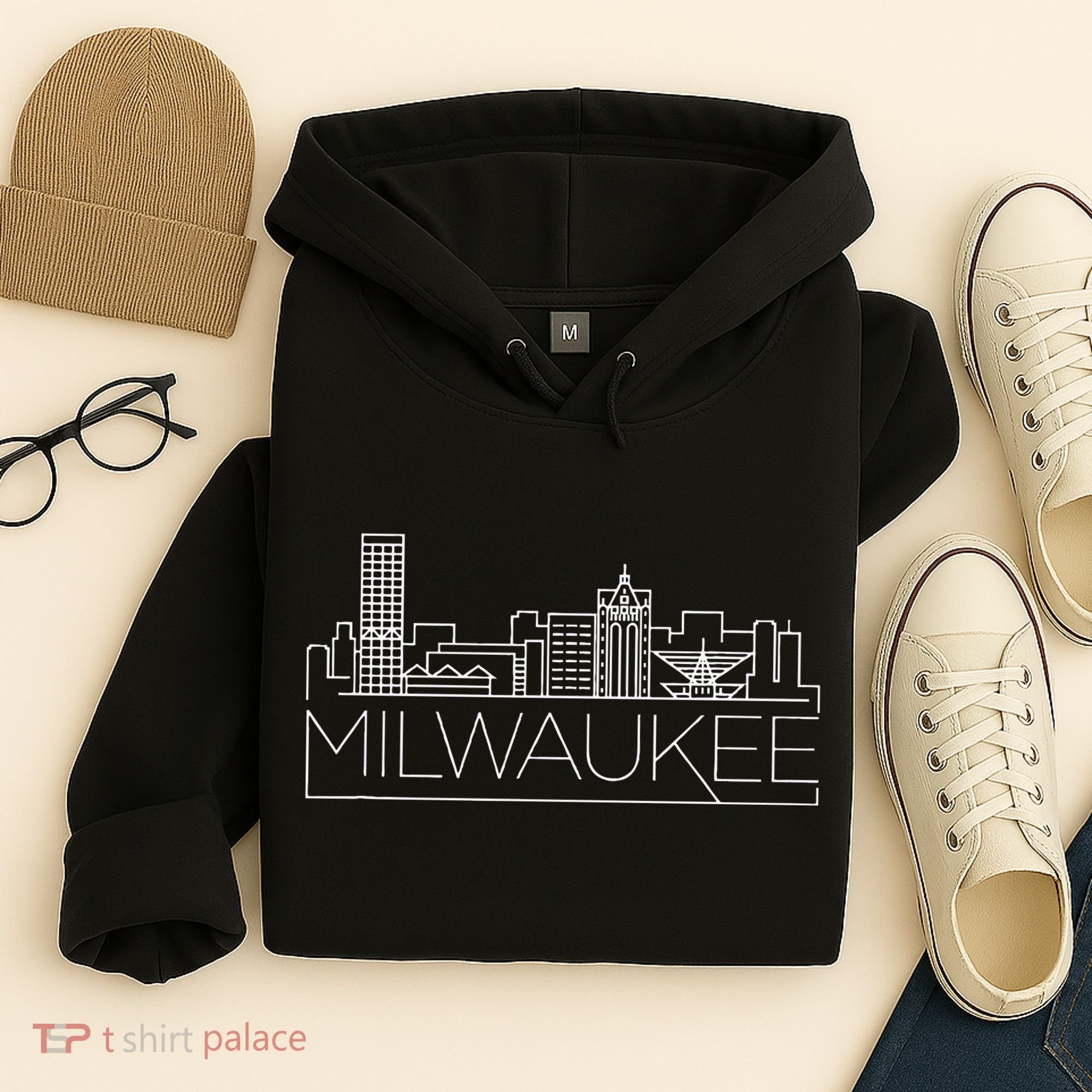 Milwaukee Wisconsin City Skyline Hoodie