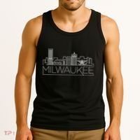 Milwaukee Wisconsin City Skyline Tank Top thumb 3