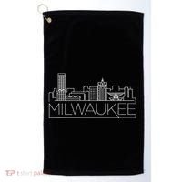 Milwaukee Wisconsin City Skyline Golf Towel thumb 0