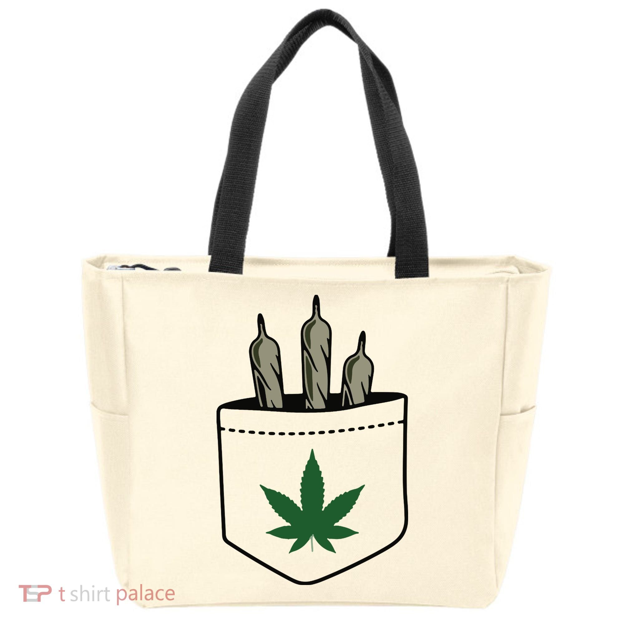 Marijuana Weed Cannabis Leaf Joint Tote Bag