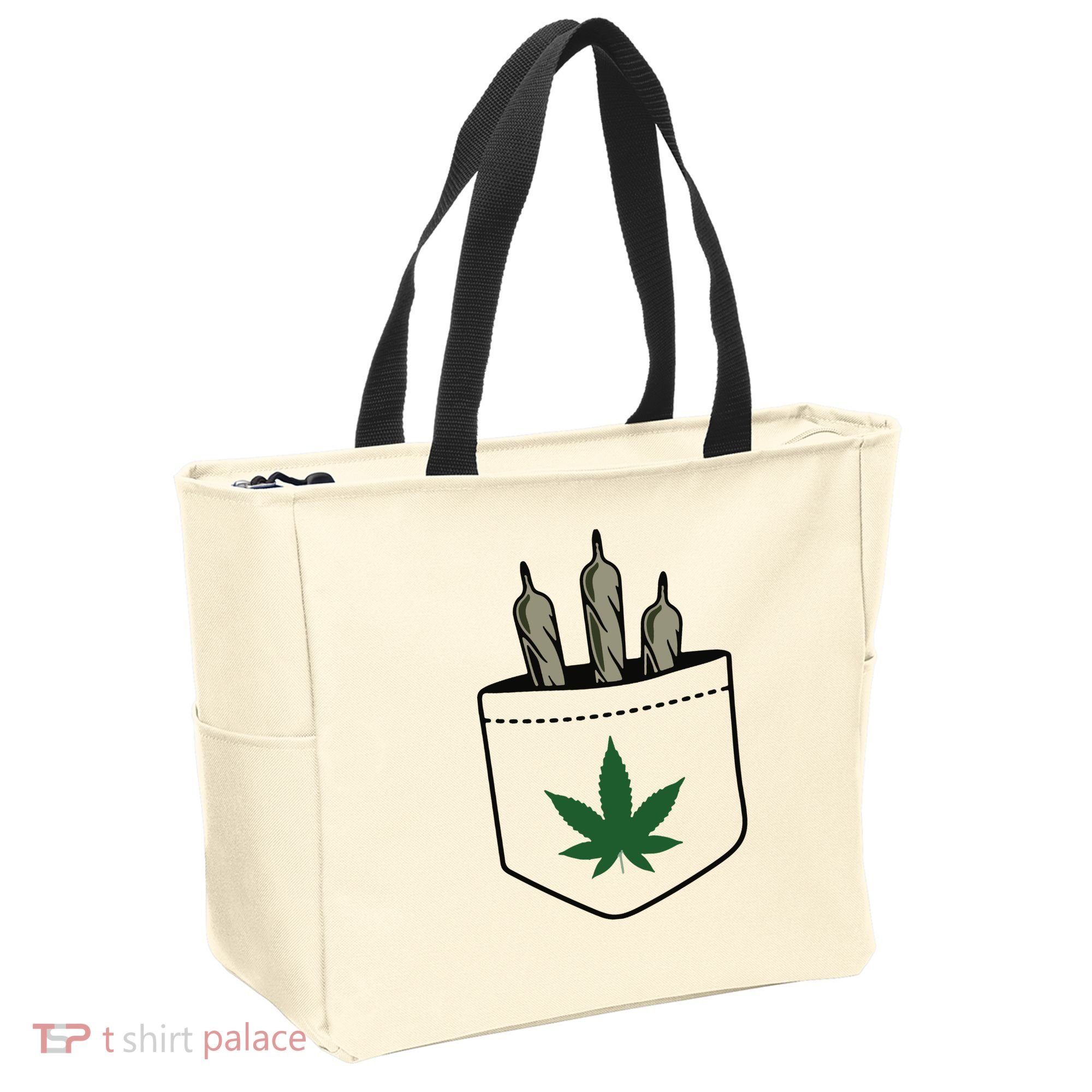 Marijuana Weed Cannabis Leaf Joint Tote Bag