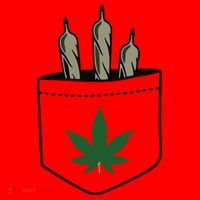 Marijuana Weed Cannabis Leaf Joint Santa Hat thumb 1