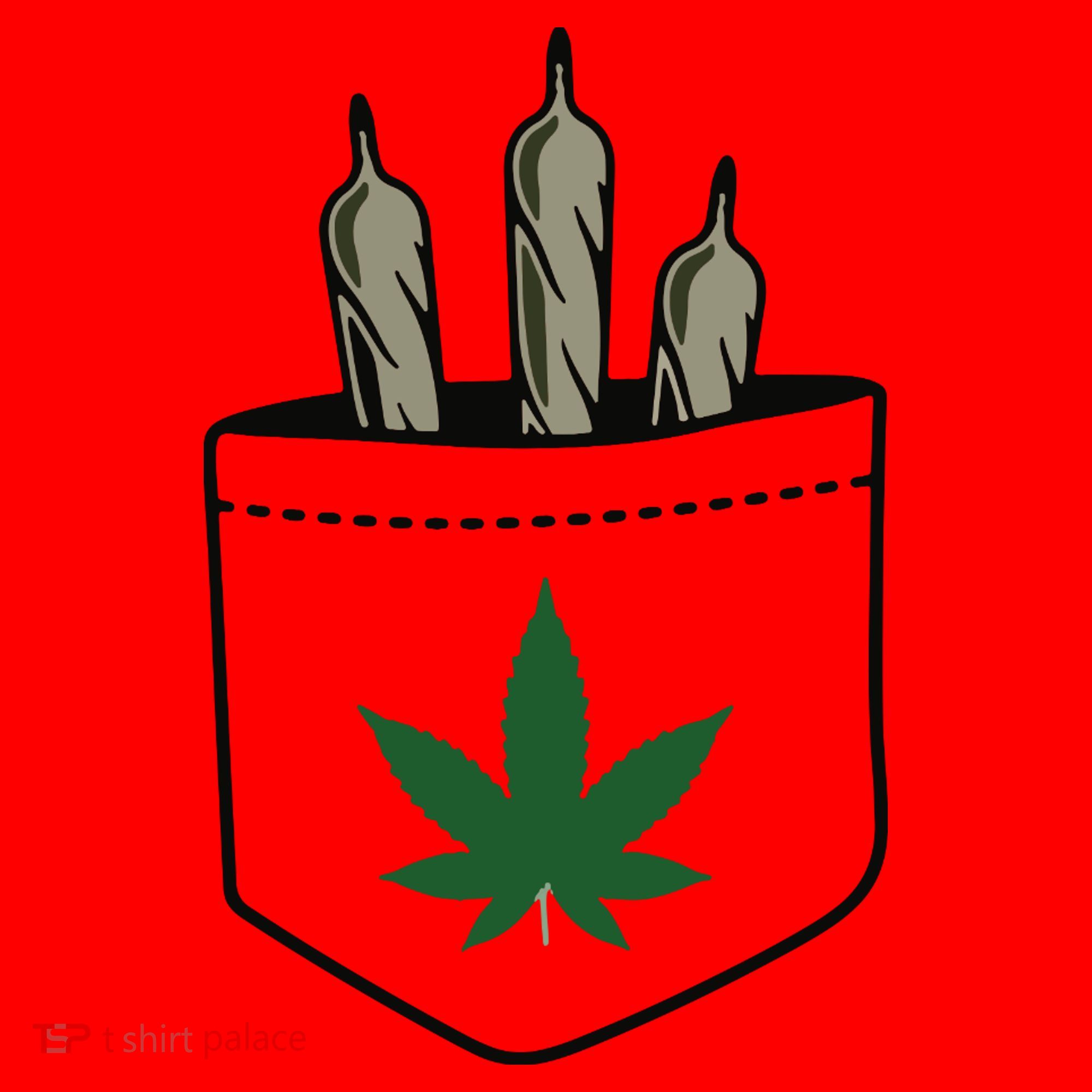 Marijuana Weed Cannabis Leaf Joint Santa Hat