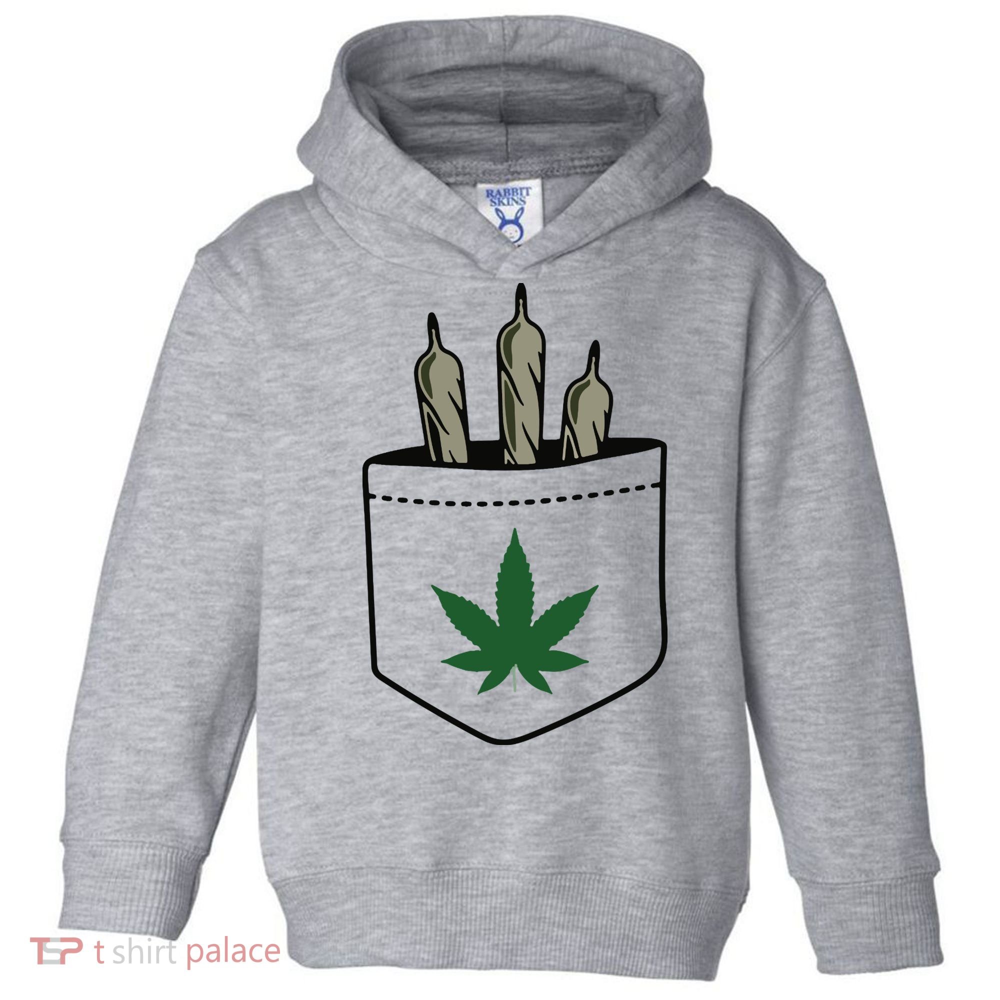 Marijuana Weed Cannabis Leaf Joint Toddler Hoodie