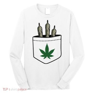 Marijuana Weed Cannabis Leaf Joint Long Sleeve Shirt