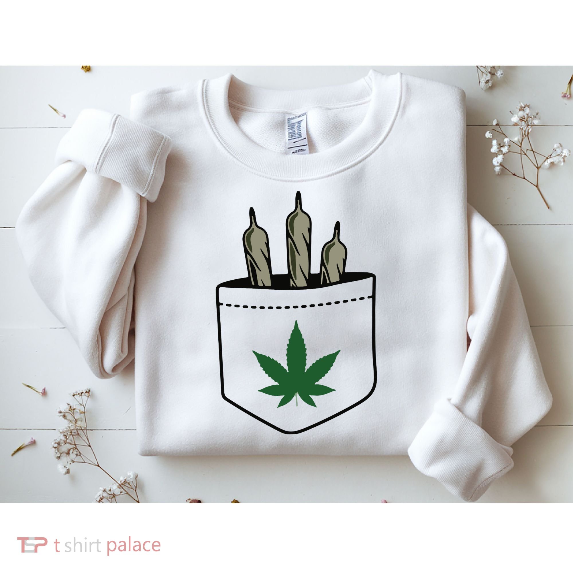 Marijuana Weed Cannabis Leaf Joint Sweatshirt