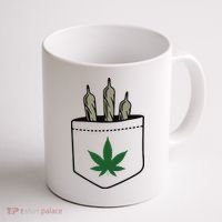 Marijuana Weed Cannabis Leaf Joint Coffee Mug thumb 1