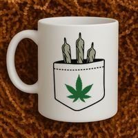 Marijuana Weed Cannabis Leaf Joint Coffee Mug thumb 2