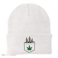 Marijuana Weed Cannabis Leaf Joint Beanie thumb 0