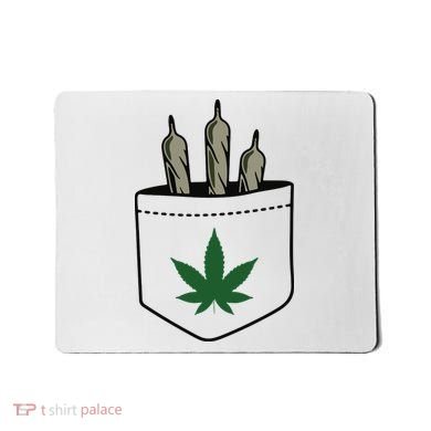 Marijuana Weed Cannabis Leaf Joint Mousepad