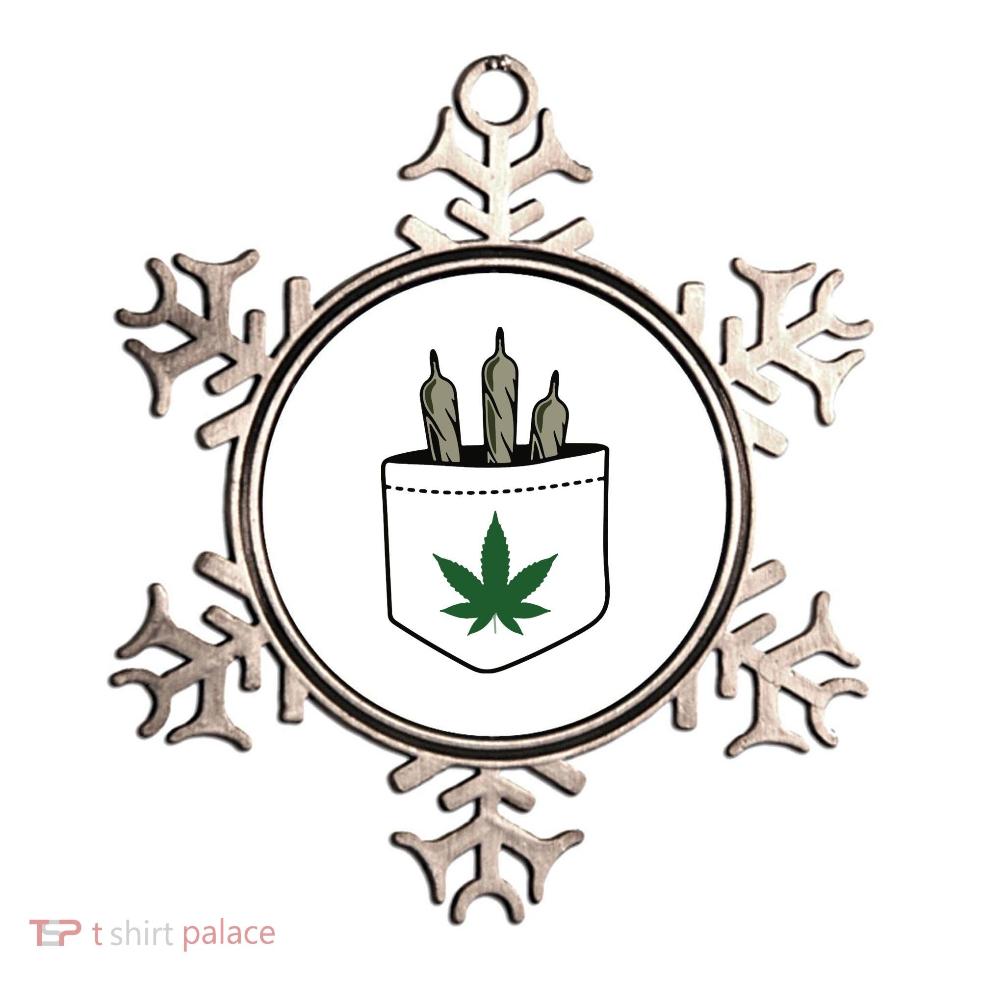 Marijuana Weed Cannabis Leaf Joint Ornament