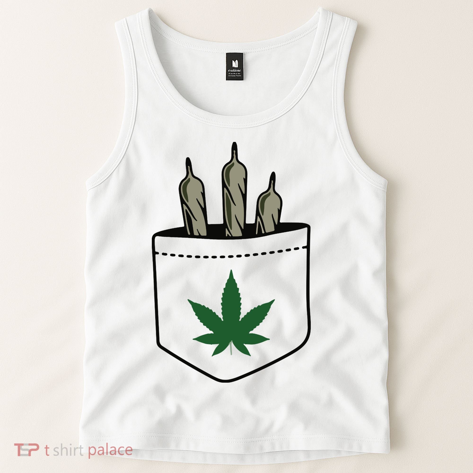 Marijuana Weed Cannabis Leaf Joint Tank Top