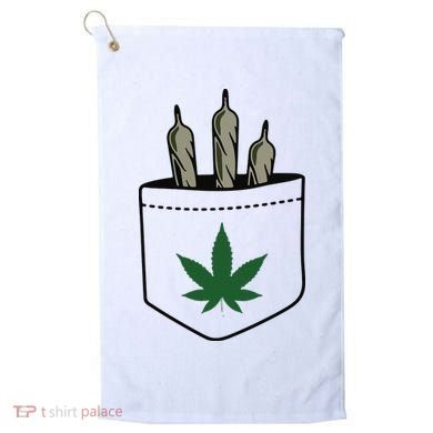 Marijuana Weed Cannabis Leaf Joint Golf Towel