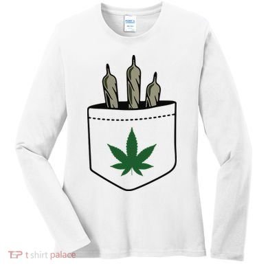 Marijuana Weed Cannabis Leaf Joint Women's Long Sleeve Shirt