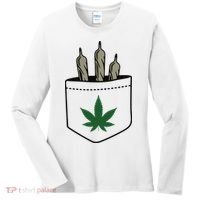 Marijuana Weed Cannabis Leaf Joint Women's Long Sleeve Shirt thumb 0