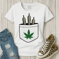 Marijuana Weed Cannabis Leaf Joint Women's T-Shirt thumb 3