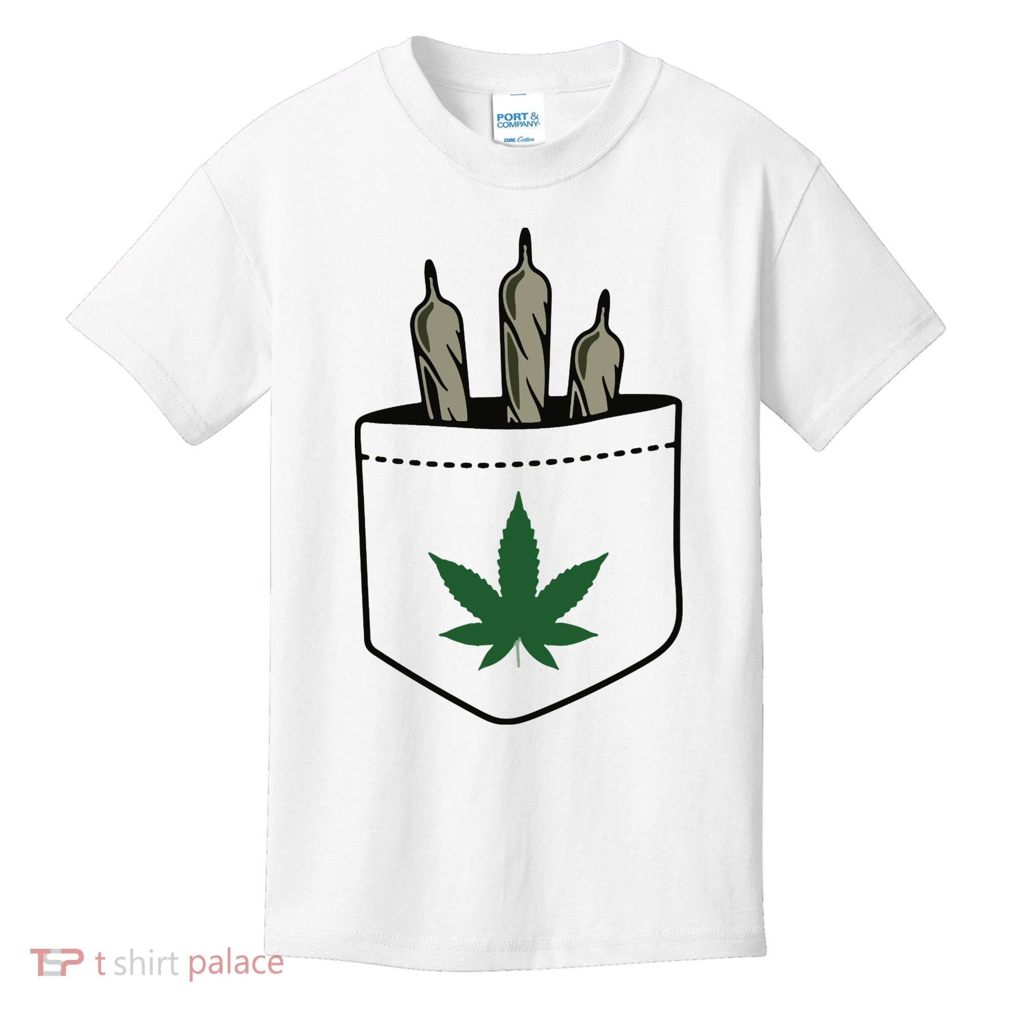 Marijuana Weed Cannabis Leaf Joint Kids T-Shirt