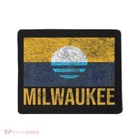 Milwaukee Wisconsin City Flag People's Flag Sunrise Lake Mousepad thumb 0