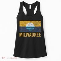 Milwaukee Wisconsin City Flag People's Flag Sunrise Lake Women's Tank Top thumb 0